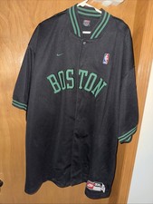 NIKE Boston Celtics 1963 Retro Rewind Black Warmup 3XL Jersey (B83)