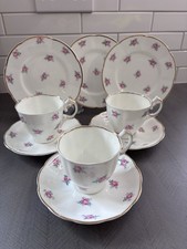 Vintage Jason Bone China 3 Trio Tea Set Pink Rose | Wedding Afternoon Tea (009)