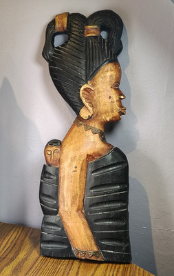Hand carved african mama & baby handcrafted in Ghana
