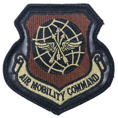 Air Force Patch: Air Mobility Command OCP with Leather and hook