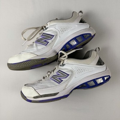 Y2K New Balance White & Purple 806 Tennis Shoes Court Sneakers Women s Size 10