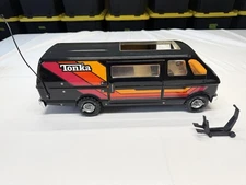 Tonka Vtg Custom Camper Van Sliding Door Pressed Steel Black 70s 18.5”