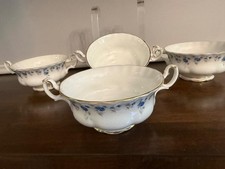 Royal Albert Memory Lane (4) 2 1/8" Footed Cream Soup Bowls Never Used