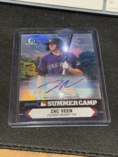 2020 bowman chrome zac veen summer auto /100
