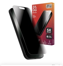 ZAGG Glass Elite Privacy iPhone 15 Pro Max Screen Protector - 5X