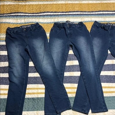 Cat & Jack Girl s skinny super stretch leggings 3 pair sz 10-12