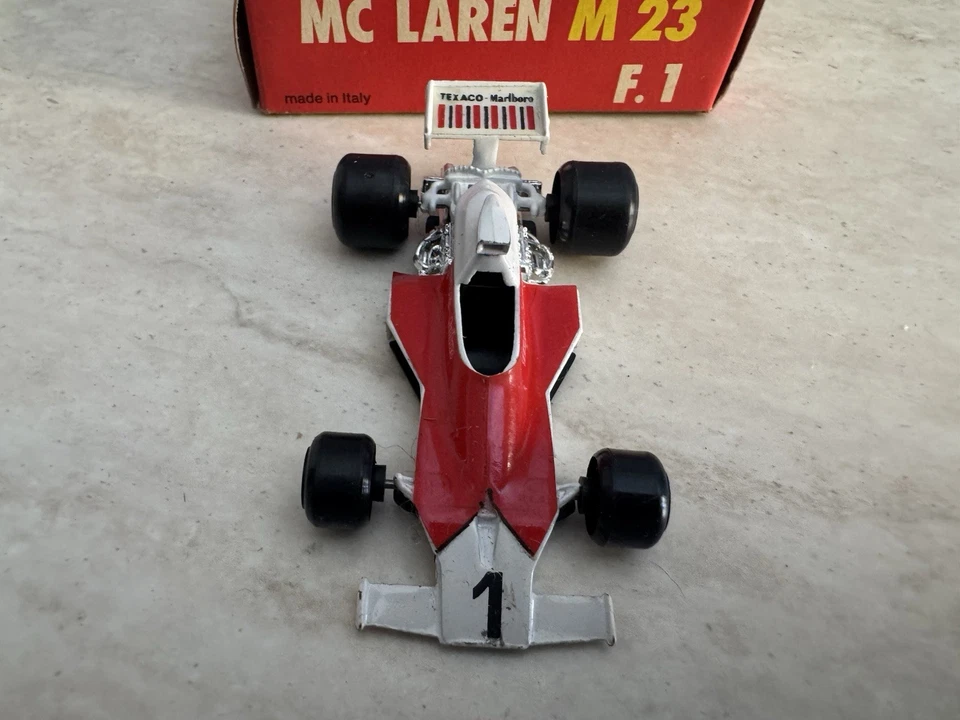 Auto F1 Polistil RJ1 McLaren M23 del 1976 scala 1:55 nuova in box da collezione - Immagine 2 di 4