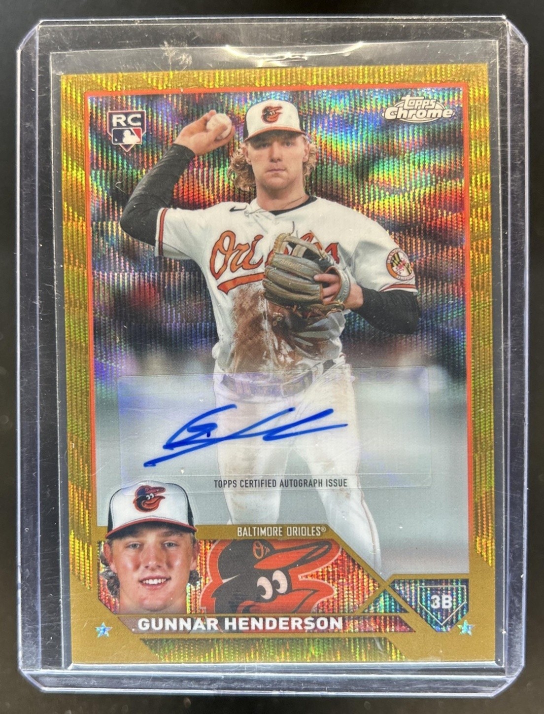 2023 Topps Chrome Update Gunnar Henderson Auto RC Gold Wave Refractor #/50