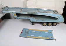 VTG SSS International Japan Tin Litho Toy Car Hauler Trailer Only W/Ramps HTF 