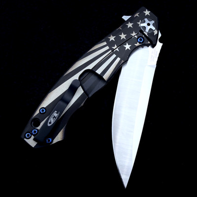 Zero Tolerance ZT 0452CF Plain Edge Folder BWL USA  Black USA Starburst zt452cf