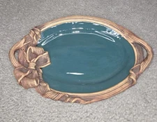 VTG Terrafirma Ceramics Oval Bow Serving Plater Glazed 1987 Signed - 11.5"