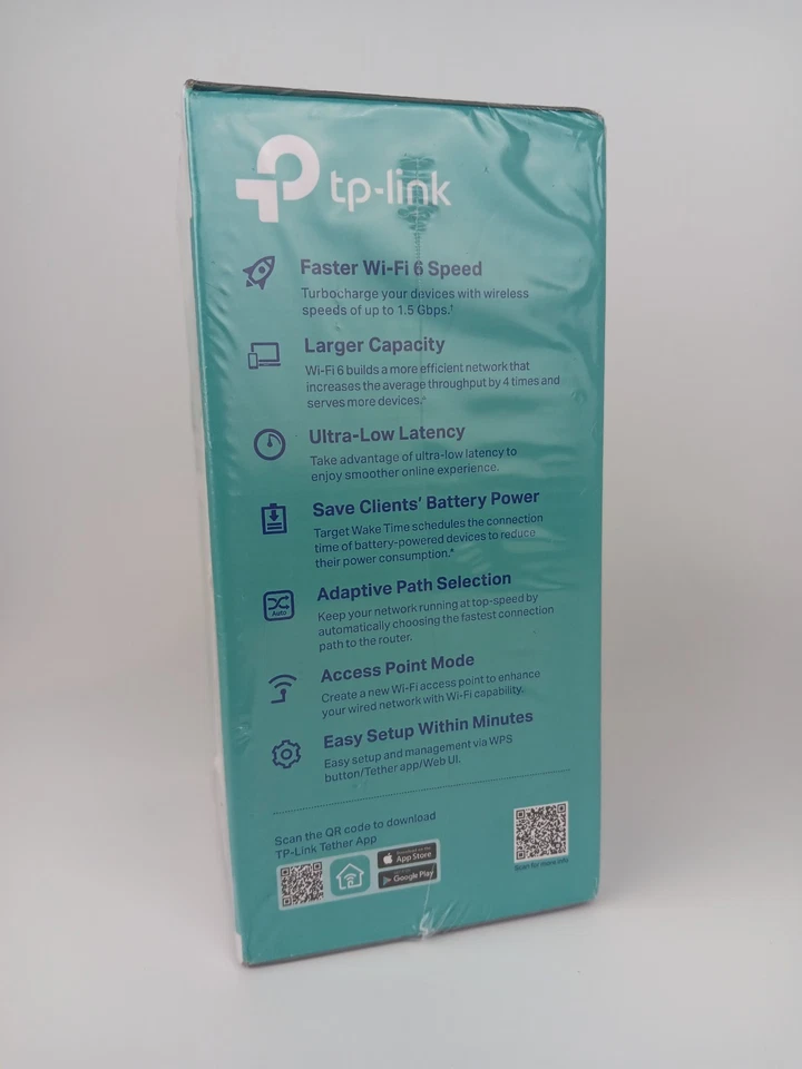 TP-Link AX1500 WiFi 6 Range Extender RE500X White Wall Plug 1500 Ft Dual Band - Image 2 of 4