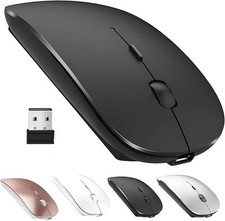 Stylish Rechargeable Bluetooth Mouse with Ambidextrous Design and 500 Hours Life