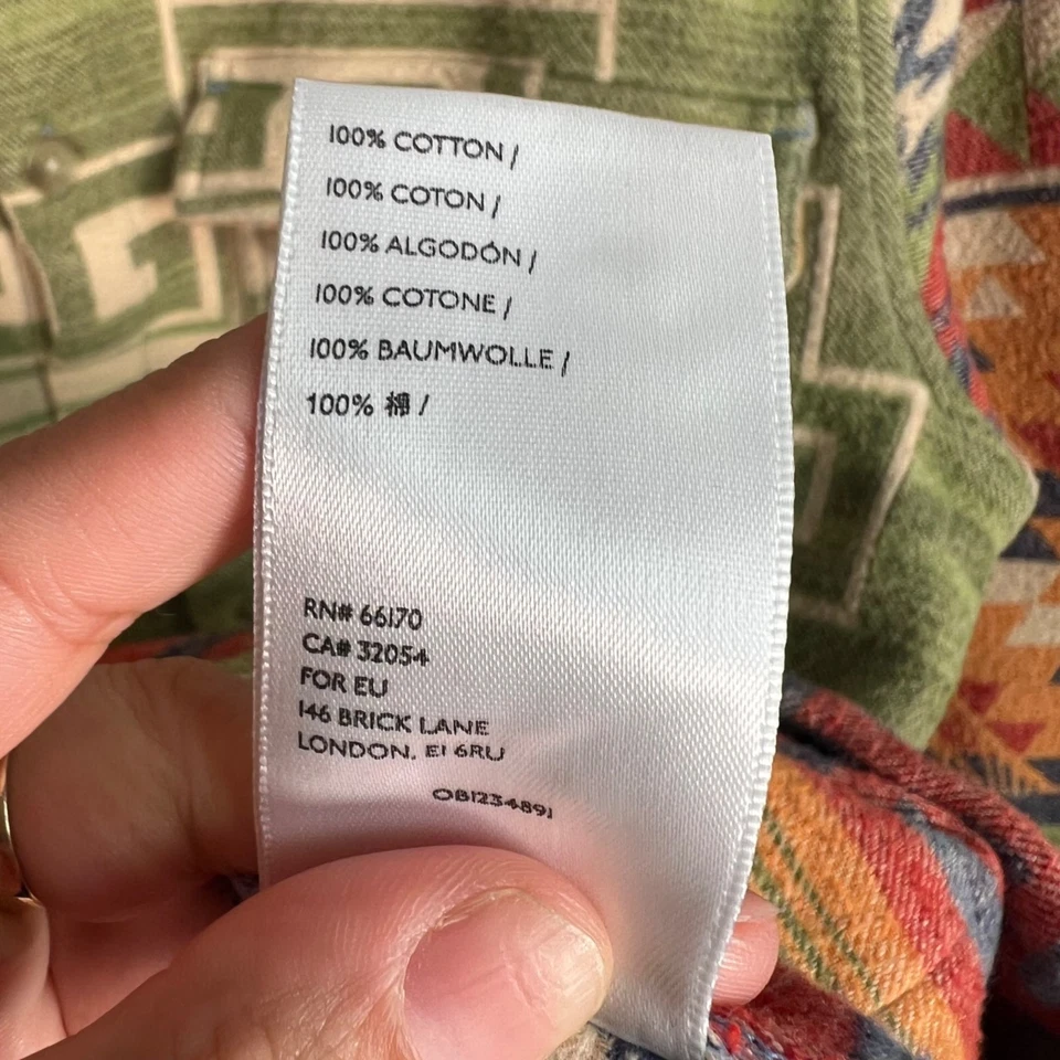 Urban Outfitters BDG Aztec Pattern Cotton Shirt Mens Size Small Long Sleeve - Image 4 of 4