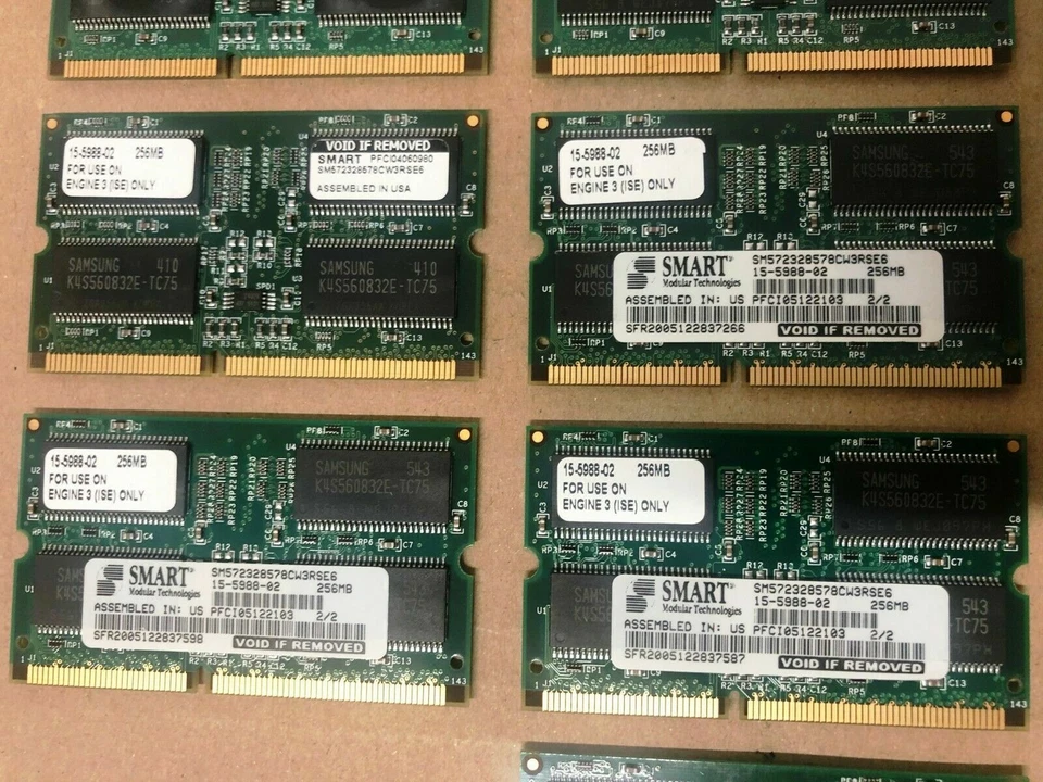 ***LOT OF 18 Cisco-Smart 15-5988-02 144 pin SDRAM 256MB ECC Memory - Image 4 of 4