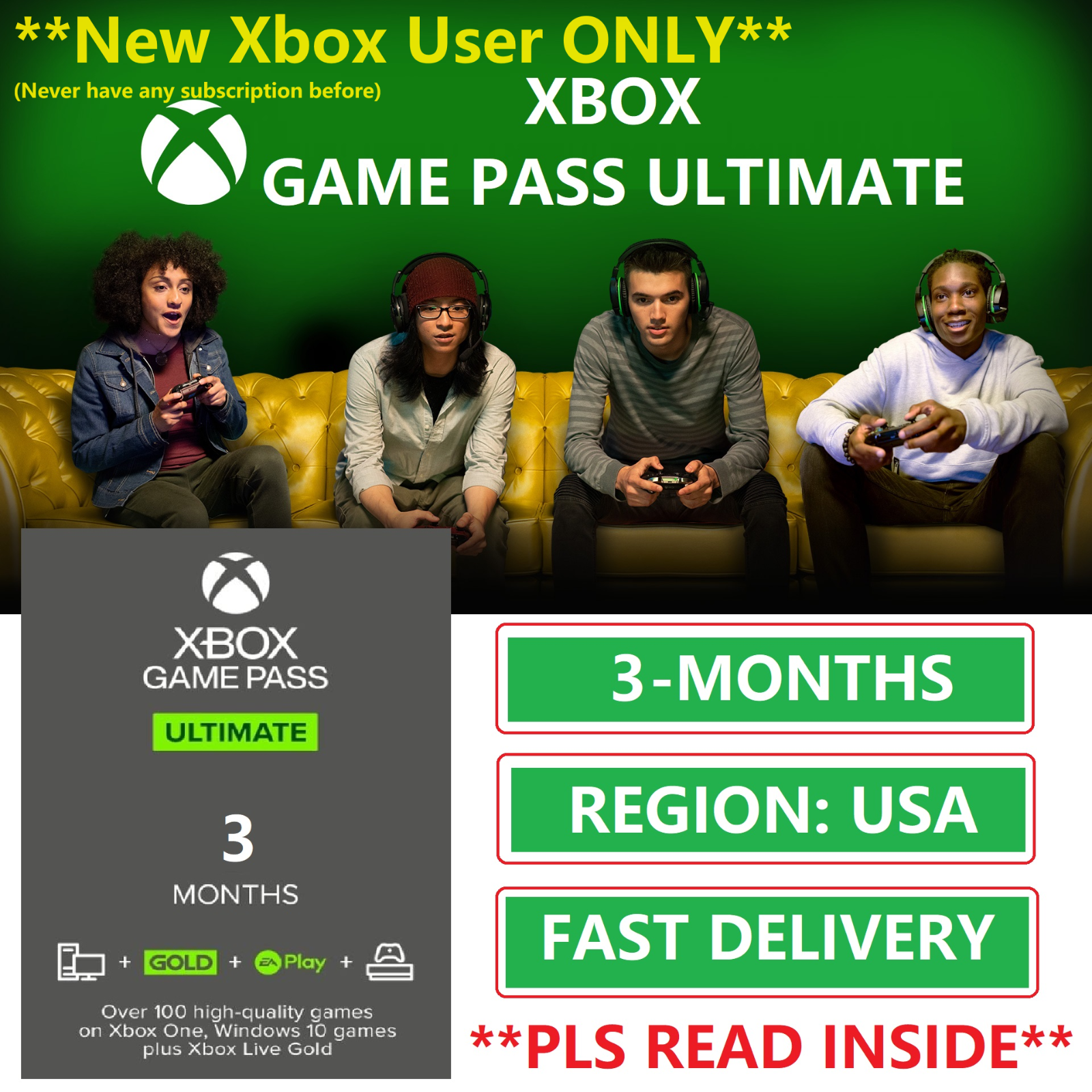 Best Buy: Microsoft Xbox Game Pass Ultimate 3-Month Membership [Digital]  DIGITAL ITEM