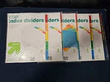Up & Up Multipack Lot Of Letter Index Dividers- 5 Packs Of 5 NEW 
