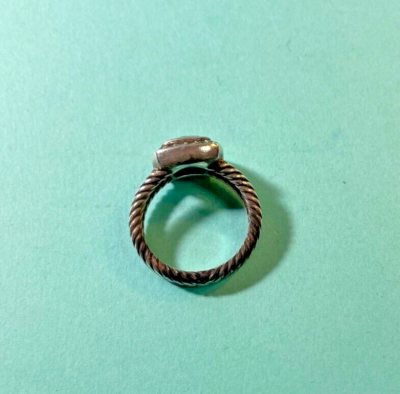 Bague David Yurman ALBION En Argent 925 Avec Onyx Noir Et Diamants - Taille 6 - Occasion