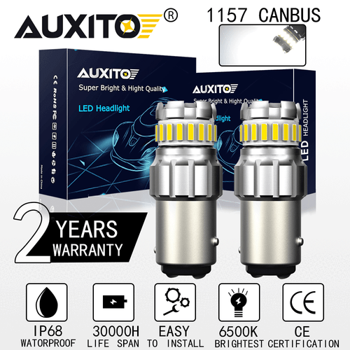 AUXITO 1157 White 2400LM 6500K LED Interior Bulb Backup Reverse Light 1141 1073 - Picture 1 of 11