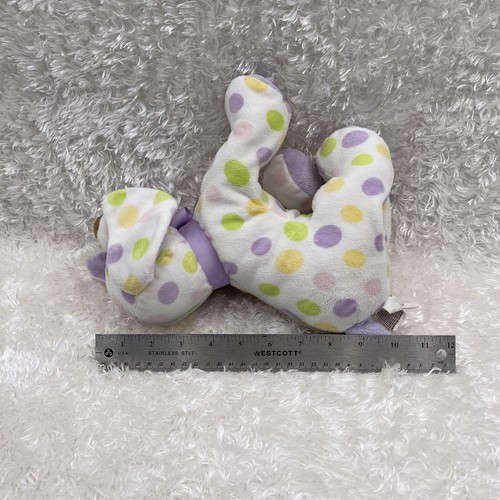 Baby Ganz Spotty Puppy with Rattle Plush Dog Purple Bow Polka Dot - 第 11/12 張圖片