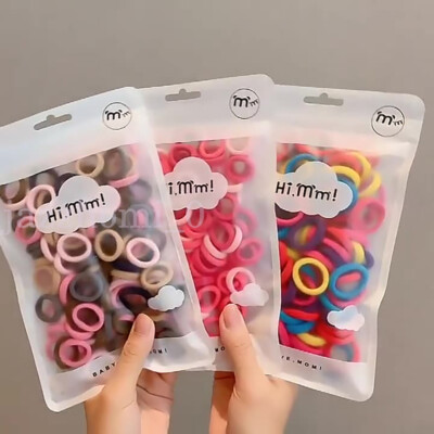 50 100 Stck. Mini kleine dehnbare endlose Gummibänder Mädchen Kinder Haare Bommeln Bänder