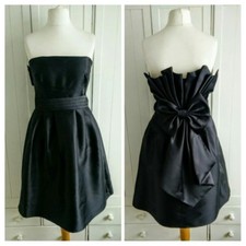 Debenhams Black Evening Prom Dress Size 12 Bow Detachable Straps