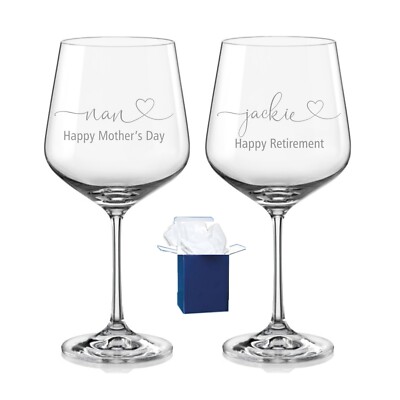 personalisiertes großes Weinglas mit Gravur, Muttertagsgeschenke, Geschenke für Mama, Mann, Mama
