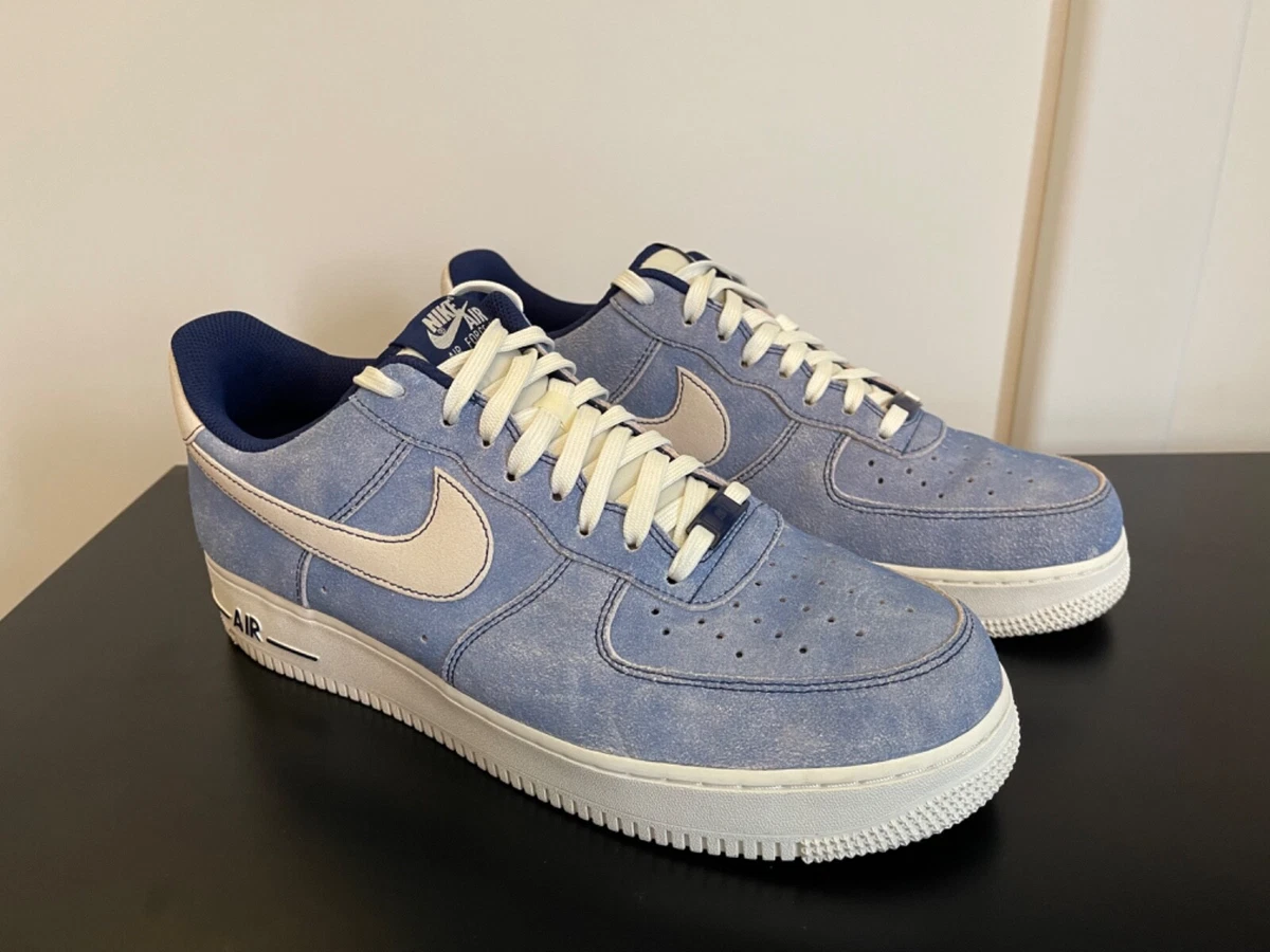 Nike Men's Air Force 1 '07 LV8 Shoes, Size 8.5, Sail/Blue Void