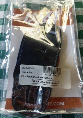 Maxx Carry Black RH Quick Draw Leather Belt Holster Springfield XD QD-C630-1R 