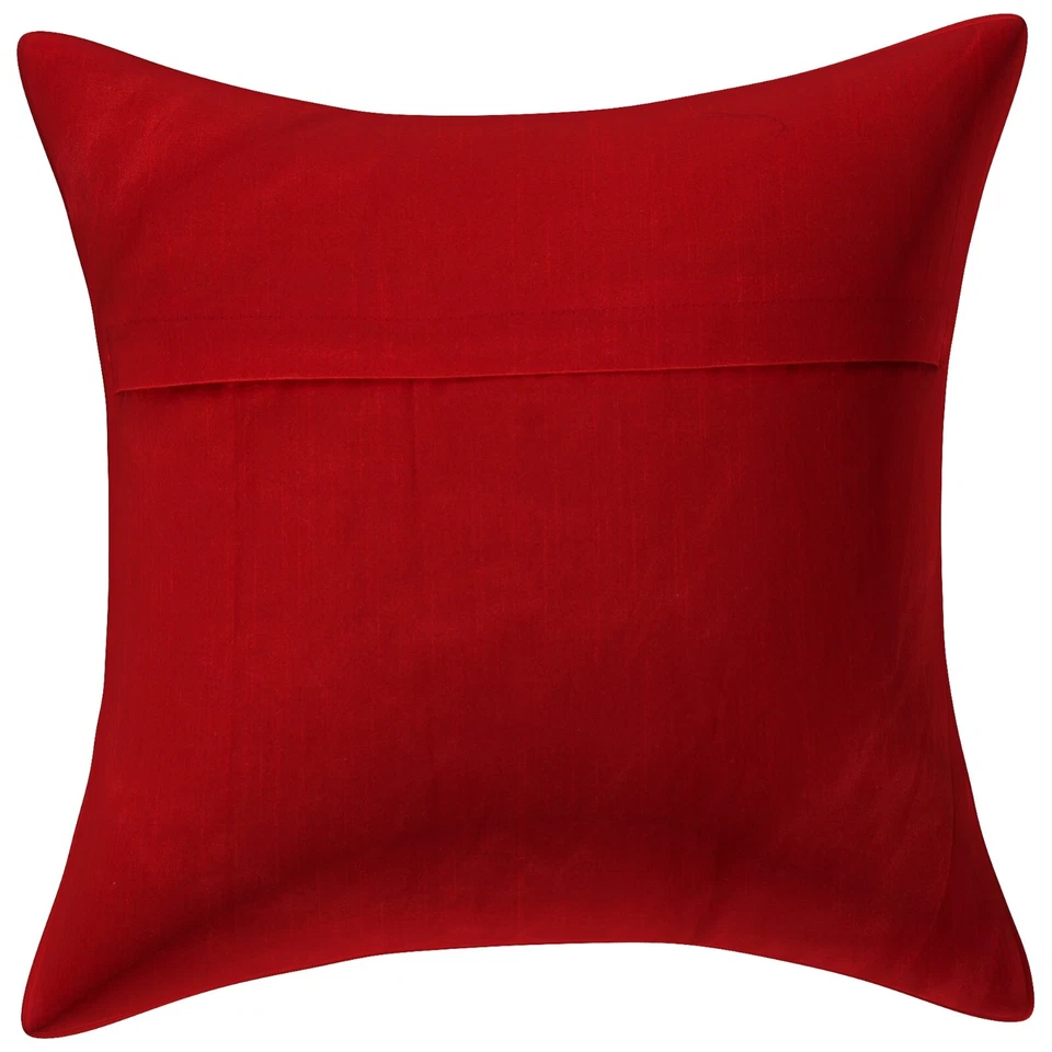 Juego de 4 fundas de almohada para sofá hechas a mano decoración brocado de seda 16x16 pulgadas Foto 4 de 4