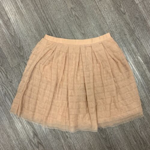 BCBGMaxazria Alegra Tulle Skirt Women Size XXS Bare Pink Pleated Lined Ballerina - Picture 2 of 10