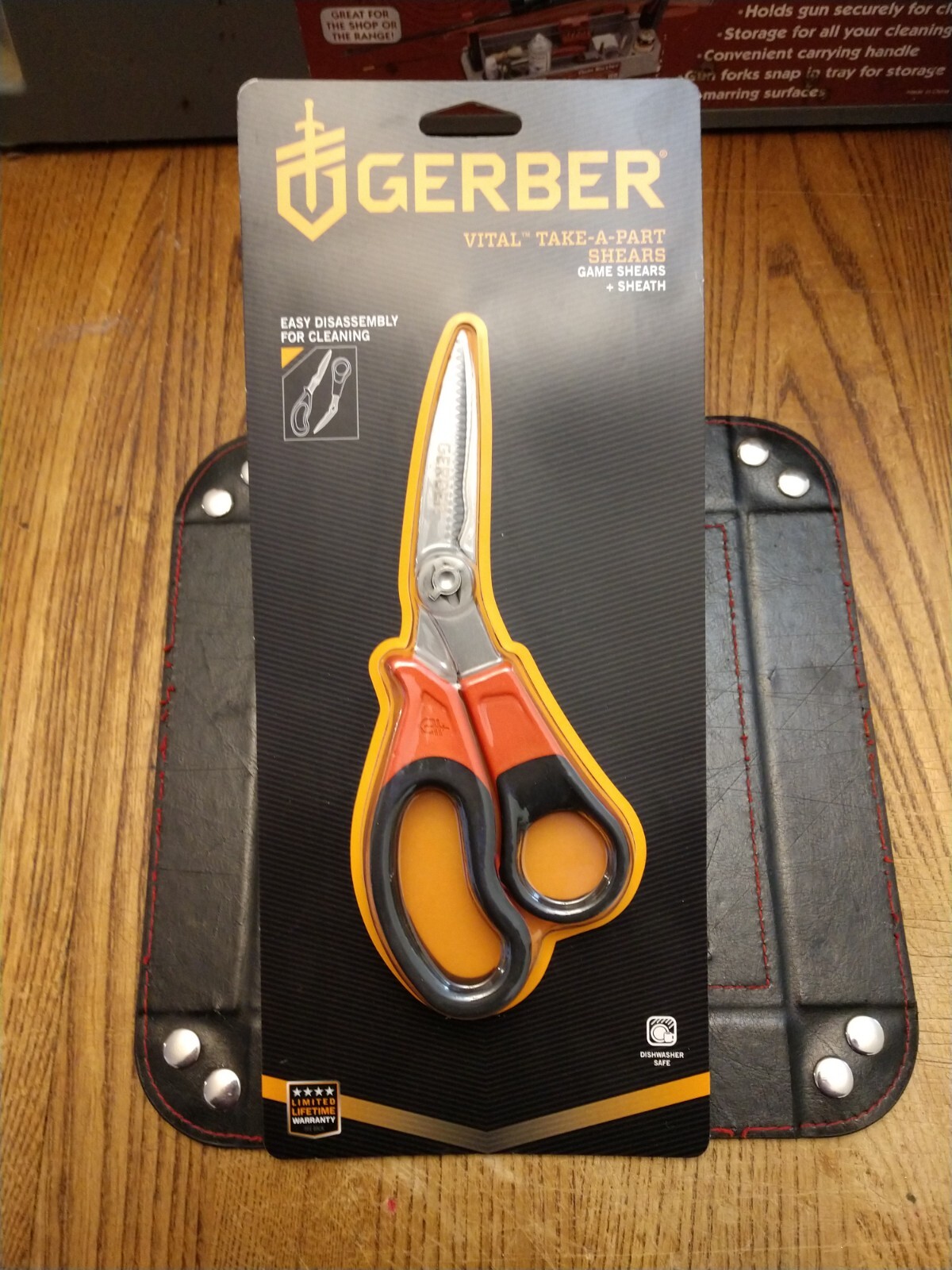 Gerber Vital Take-A- Part Game Shears GFN & Rubber Overmolding Handles + Sheath