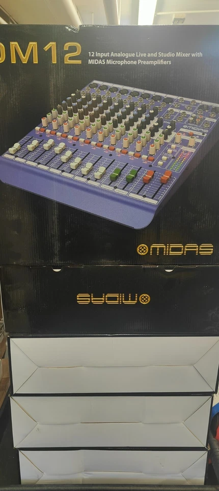 Midas DM12 12 Input Analog Live and Studio Mixer with Microphone Preamplifier - Image 2 of 3