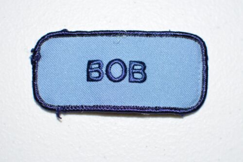 Blue Embroidered Used Name Tag Patch Sew-on Work Shirt Uniform Mechanic ...