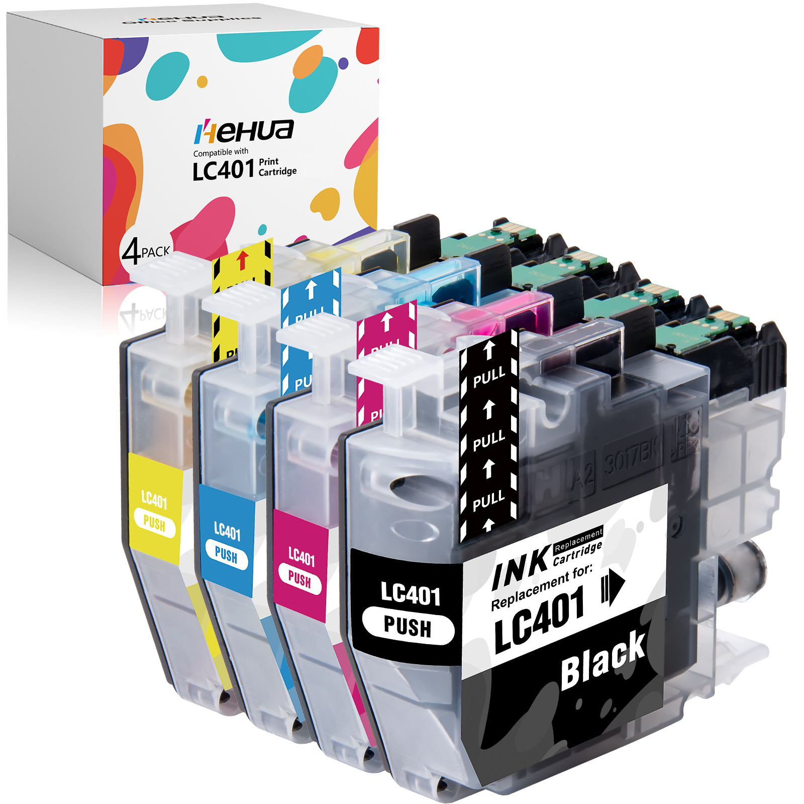 Brother LC401 Ink Cartridges Compatible for MFC-J1010DW J1012DW J1170DW Printers-image