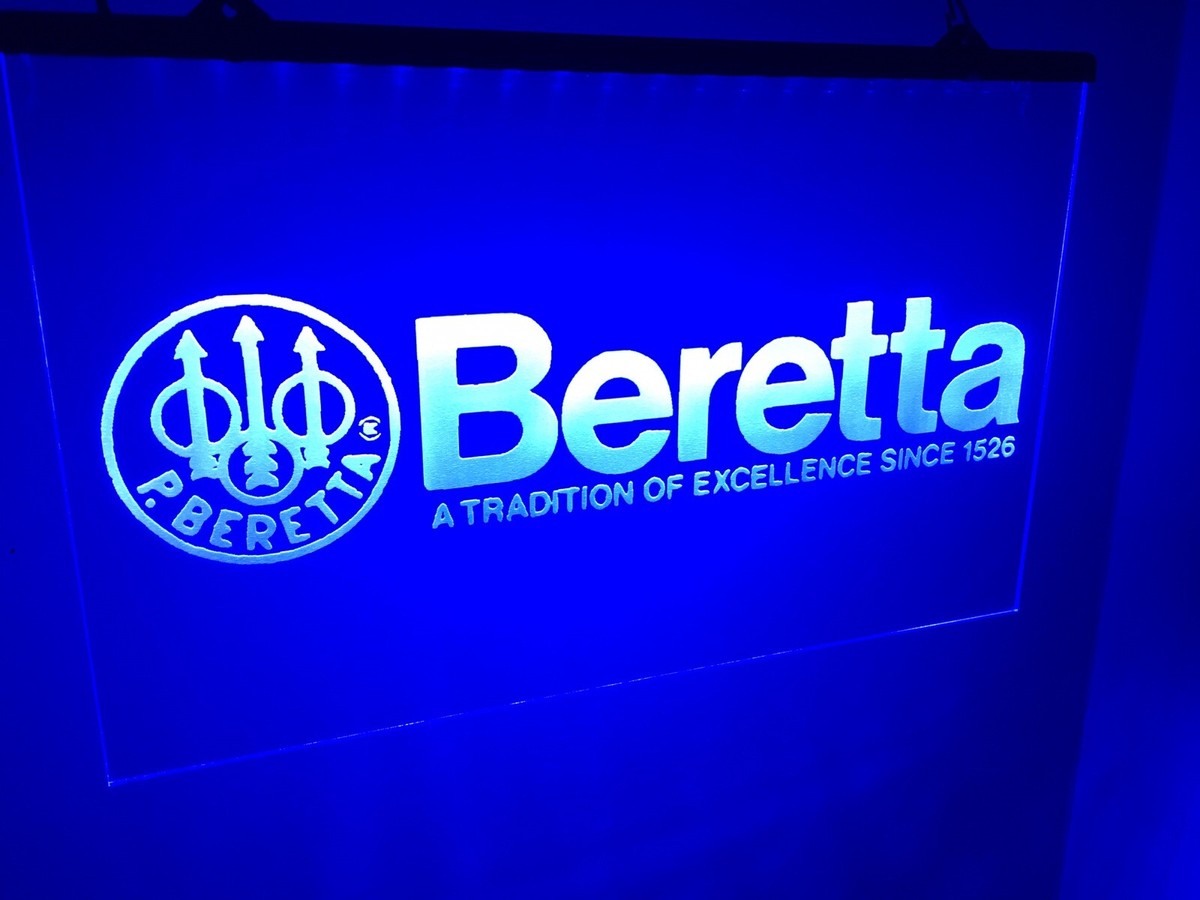Beretta Firearms Led Neon Light Sign Man Cave Garage | eBay