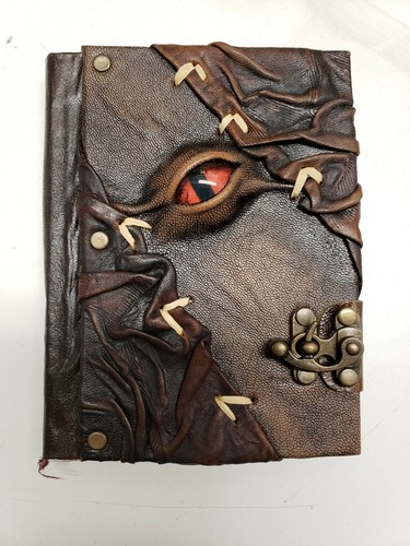 Handmade Leather Notebook Spellbook Journal Grimoire Necronomicon Dead Evil - Picture 24 of 76