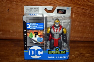New SPIN MASTER 2021 DC HEROES UNITE SUPER VILLAINS GORILLA GROOD 1ST EDITION 