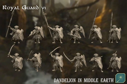 Darkwood Elves Armoured Royal Guard Swordsmen x24 from Dandelion