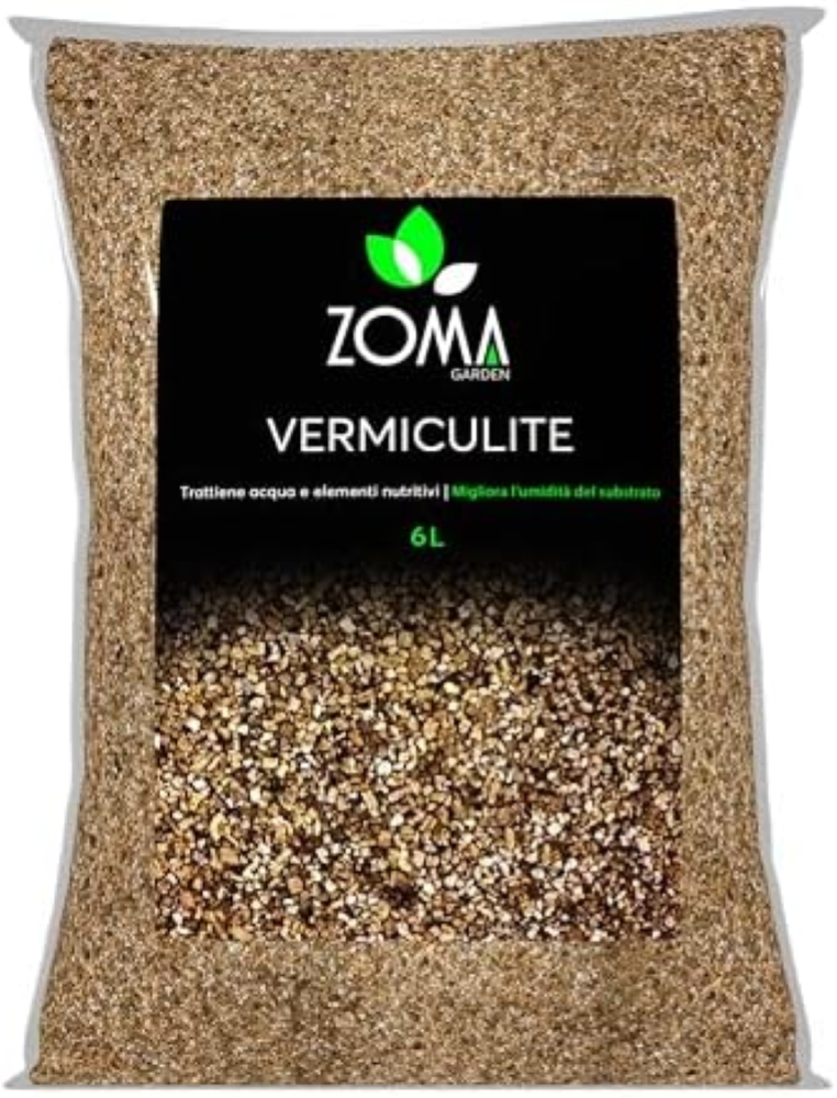 ZOMA Vermiculite per Piante, Minerale Naturale espanso per giardinaggio,Vermicul