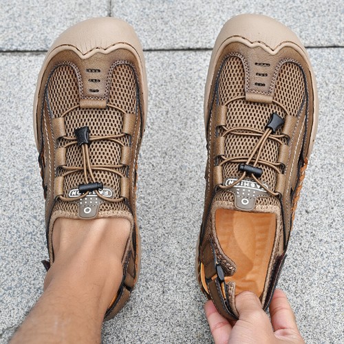 Summer Mesh Men Sandals Breathable Casual Shoes Outdoor Beach Slipper - Picture 14 of 19