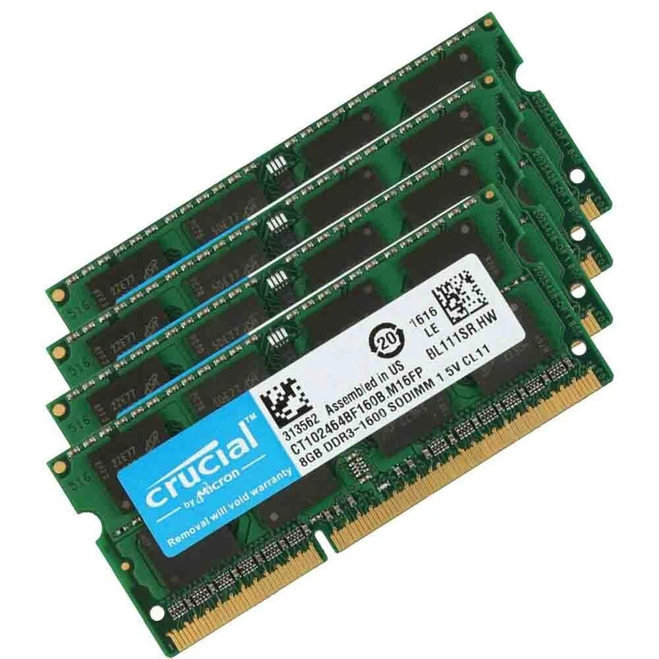 Crucial 32GB 16GB 8GB PC3-12800S DDR3 1600MHz SODIMM 204Pin Laptop Memory RAM UK - Image 3 of 4