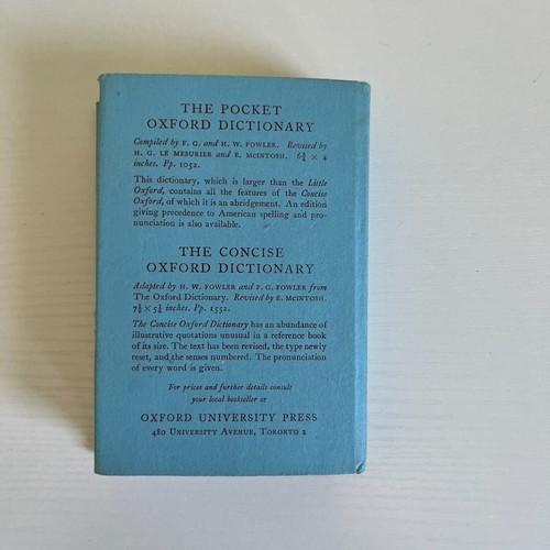 vintage The Little Oxford Dictionary by George Ostler 5"X4" - Picture 6 of 6