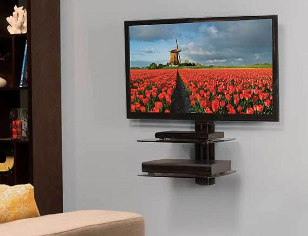 2 LAYER SHELF ROGERS SHAW BELL Cable Box HD PS4 WII APPLE TV WALL MOUNT BRACKET