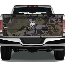 Camouflage Camo Grunge Skulls USA Vinyl Tailgate Decal Graphic Pickup Wrap Truck