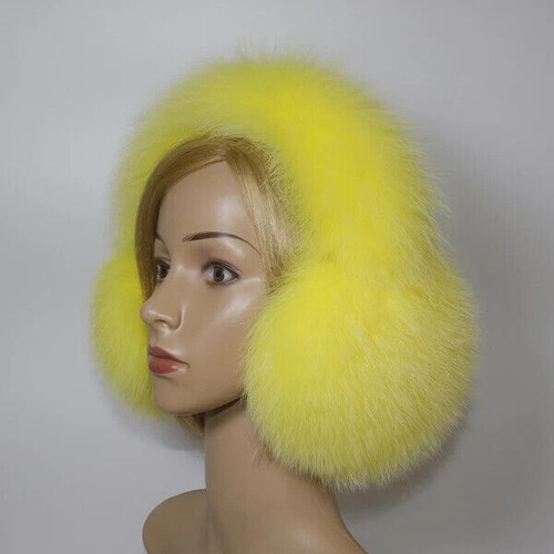 Real Fox Farm Fur Earmuffs Winter Women Plush Soft Comfortable Scarves Ears Muff - Bild 23 von 26