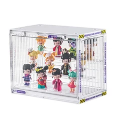 3 Tier Acrylic Display Case Stand Stackable Dustproof Transparent Showcase Boxes