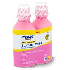 Equate Upset Stomach Relief Compares to Pepto Bismol 16oz TWIN PACK EXTRA LARGE