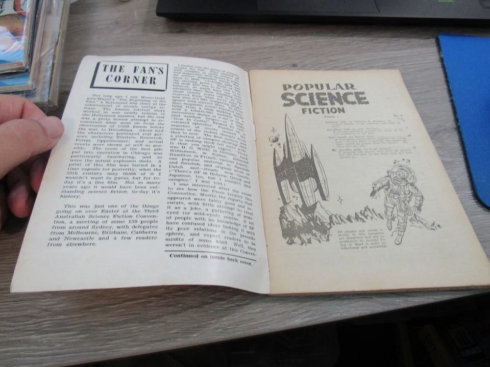 POPULAR SCIENCE FICTION ISSUE #4 RARE 50'S PULP AUSSIE SCIENCE FICTION DIGEST - Image 2 of 3