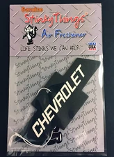 BLACK CHEVY BOWTIE CAR AIR FRESHENER Chevrolet *BUY 5, GET 1 FREE ! rat rod hot
